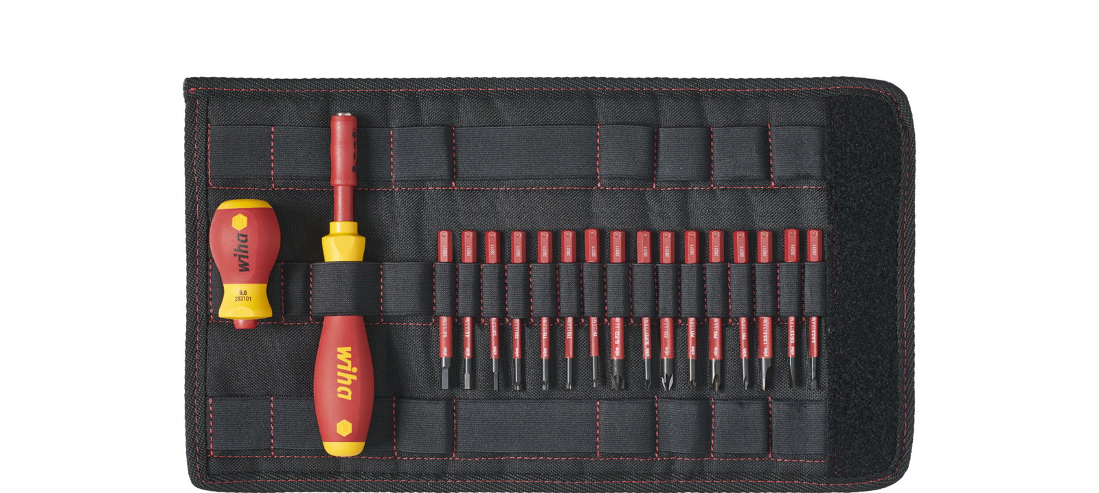 Wiha Screwdriver and bit set slimVario® Mixed, 19-pcs. incl. folding bag (41231) – Image 2 of 17