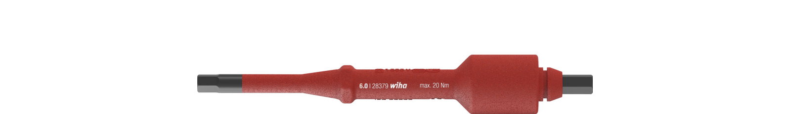 Wiha Interchangeable electric blade Hex for torque screwdriver with T-handle electric 6.0 mm x 136 mm (38921)