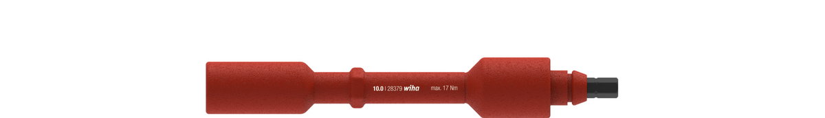 Wiha Interchangeable electric blade Hex nut driver for torque screwdriver with T-handle electric 10.0 mm x 136 mm (38928)