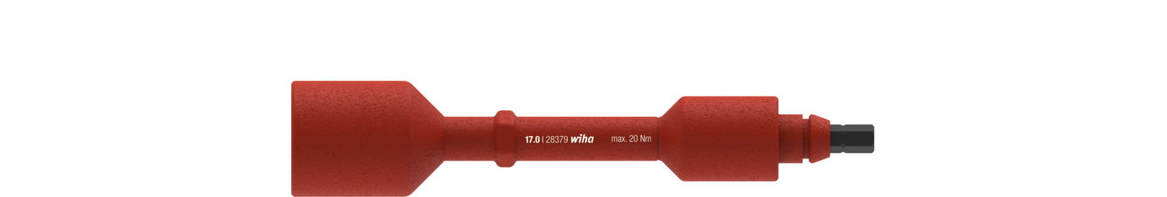 Wiha Interchangeable electric blade Hex nut driver for torque screwdriver with T-handle electric 17.0 mm x 136 mm (38930)
