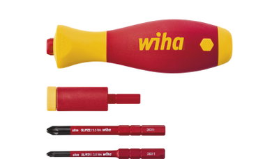 Wiha Torque set easyTorque adapter electric 0,8 Nm with slimVario® holder and SL/PZ slimBits, 4-pcs. (41476)
