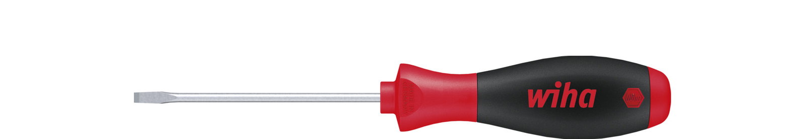 Wiha Screwdriver SoftFinish® Slotted with round blade 8.0 mm x 175 mm (43381)