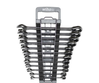 Wiha Ring ratchet open-ended spanner set 12 pcs. in holder (44665)