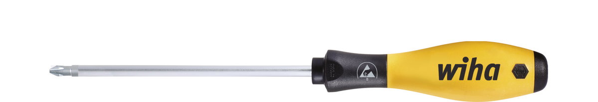 Wiha Screwdriver SoftFinish® ESD Phillips PH2 x 100 mm (08186)