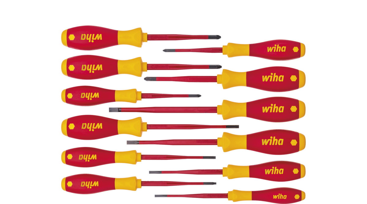 Wiha Screwdriver set SoftFinish® electric slimFix assorted 12-pcs. (41003)