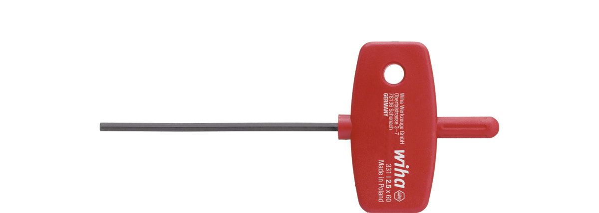 Wiha L-key with key handle Hex , black oxidised 3.0 mm (00897)