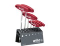 Wiha L-key with T-handle set Hex in the work bench stand, 7-pcs., brilliant nickel-plated (00953)