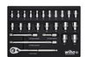 Wiha Ratchet wrench set, 1/2" 25 pcs. in foam insert (44740)