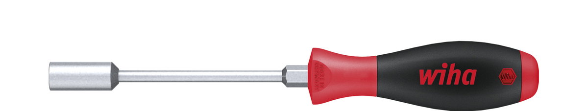 Wiha Screwdriver SoftFinish® Hexagon nut driver with round blade and hexagon head 9.0 mm x 125 mm (01094)