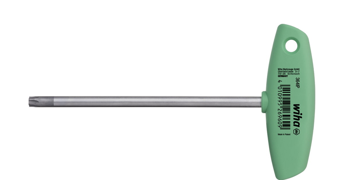 Wiha L-key with T-handle TORX PLUS® matt chrome-plated 20IP x 132 mm (26956)