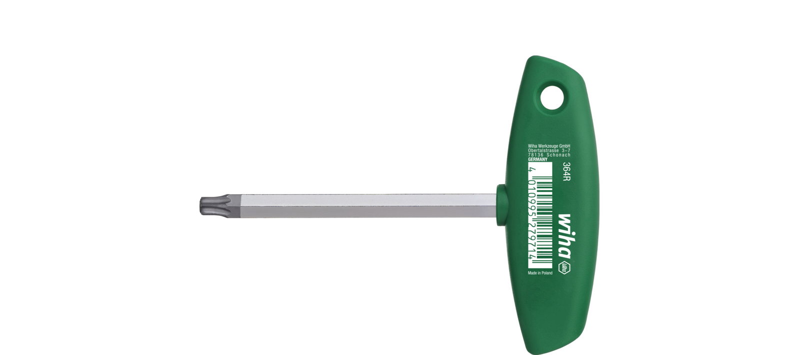Wiha L-key with T-handle TORX® MagicSpring® matt chrome-plated T30 x 132 mm (27970)