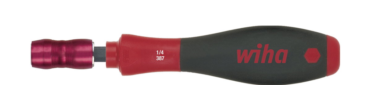 Wiha Screwdriver with SoftFinish® bit holder, quick release holder 1/4" 35 mm (25874)