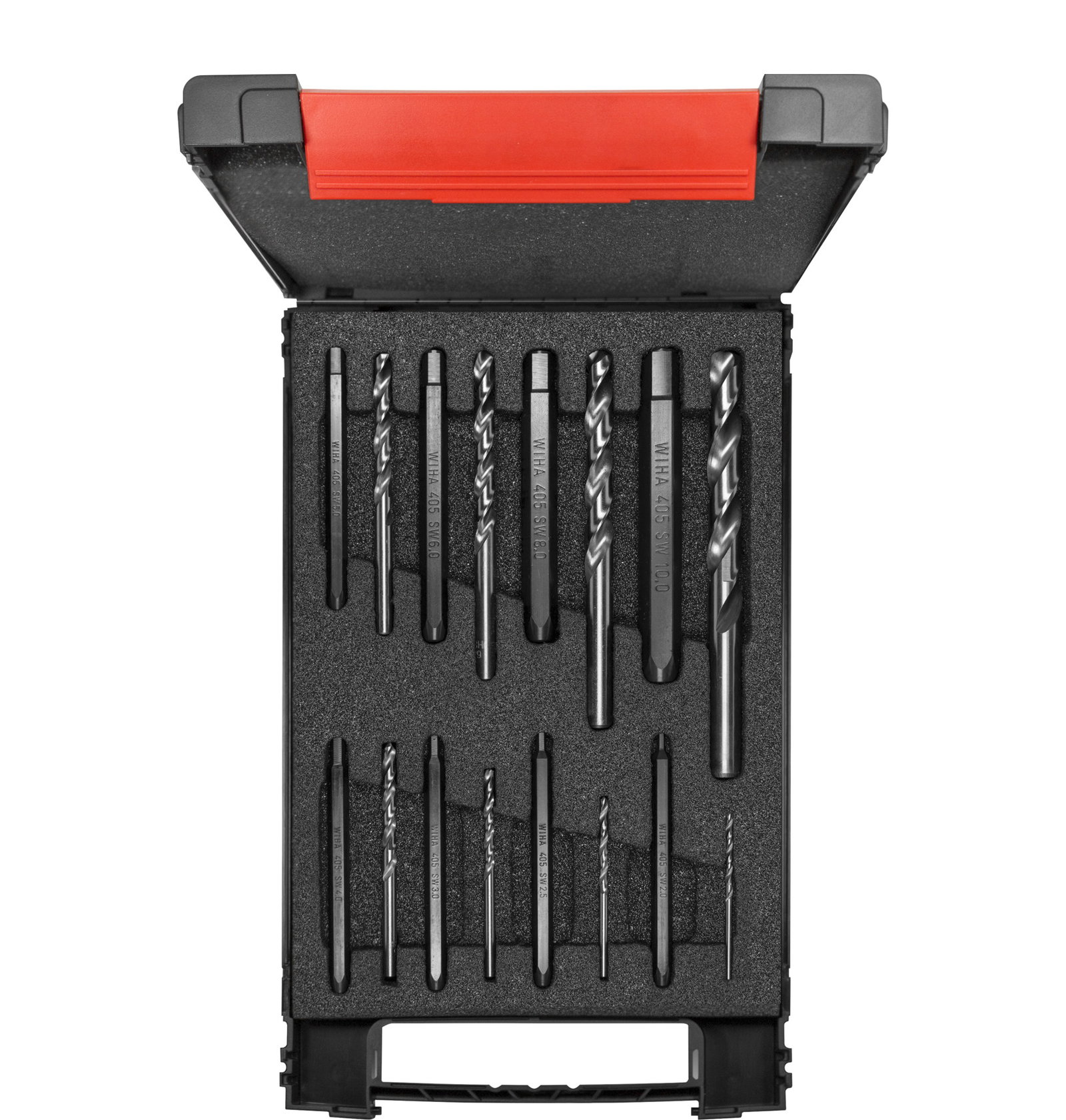 Wiha Screw extractor set Hex, 17-pcs. with spiral drill bit incl. box (03988)