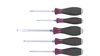 Wiha Screwdriver set MicroFinish® Slotted, Phillips with one-piece hexagonal blade and solid steel cap, 5-pcs. (29138)