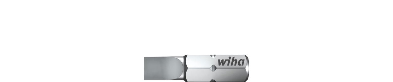 Wiha Bit Standard 25 mm Slotted 1/4" C6,3 8.0 mm (01627) – Image 3 of 5