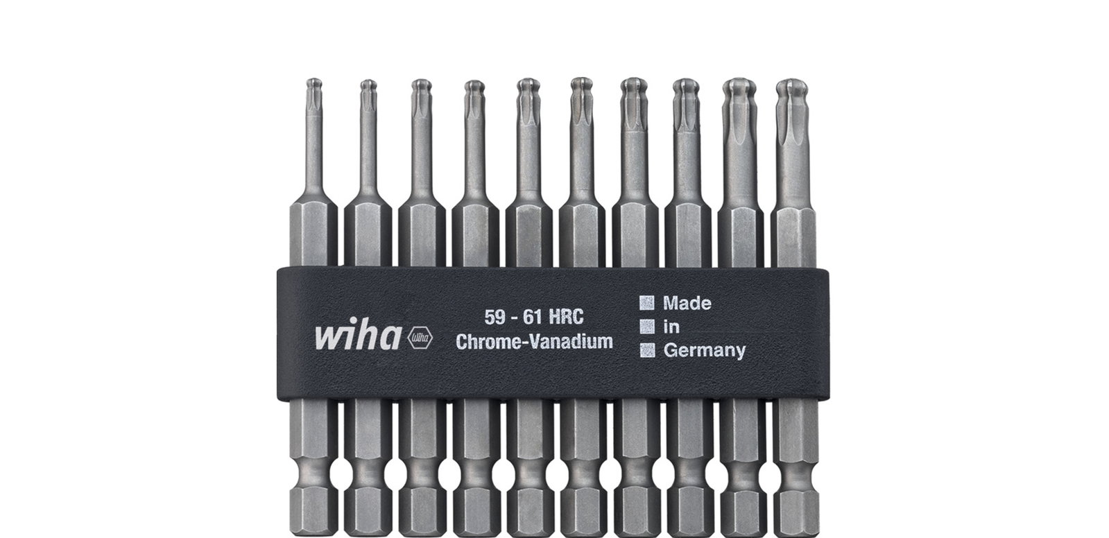 Wiha Bit set Professional 70 mm TORX® ball end 1/4" in bit band 10-pcs. (32804) – Image 2 of 3