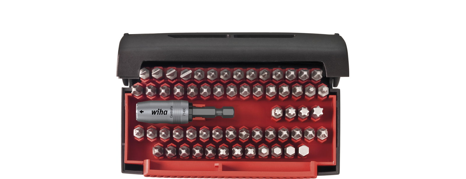 Wiha Standard Collector bit set, 25 mm mixed, 61-pcs. 1/4" C 6.3 incl. box (07943)