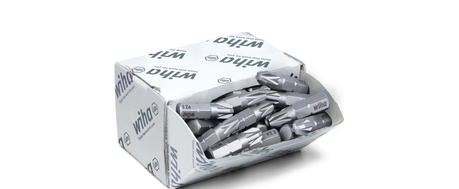 Wiha Bit set Standard 25 mm Pozidriv (PZ3), 50-pcs. 1/4" C6,3 in bulk pack (08058)