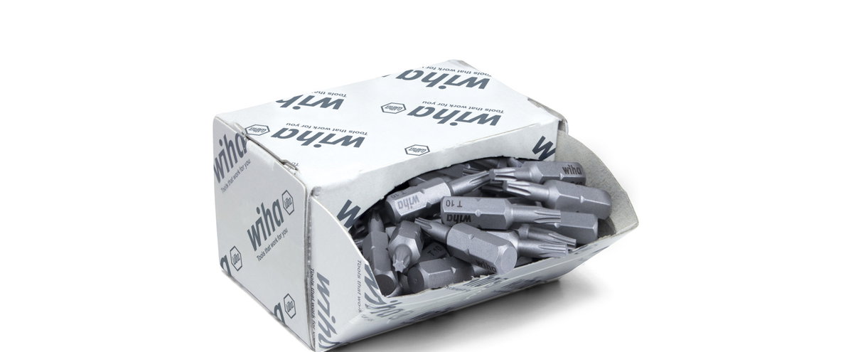 Wiha Bit set Standard 25 mm TORX® (T10), 50-pcs. 1/4" C6,3 in bulk pack (08065)