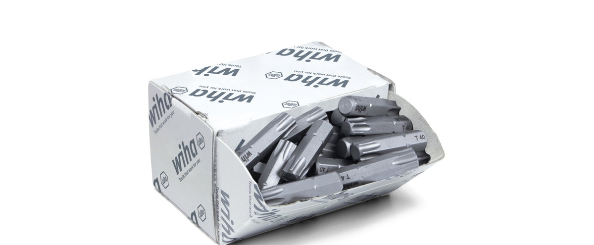 Wiha Bit set Standard 25 mm TORX® (T40), 50-pcs. 1/4" C6,3 in bulk pack (08070)