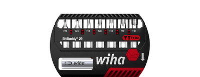 Wiha BitBuddy® TY bit set, 29 mm Pozidriv, TORX® 8-pcs. 1/4" C6,3 (42139)