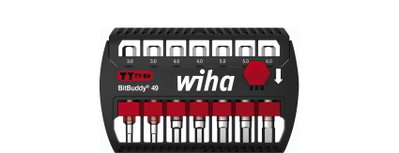 Wiha BitBuddy® TY bit set, 49 mm Hexagon 7-pcs. 1/4" E6,3 (42114)
