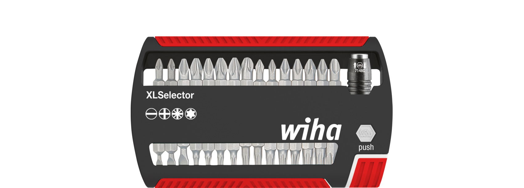 Wiha Bit set XLSelector Standard 25 mm assorted 31-pcs. 1/4" C6,3 (29417)