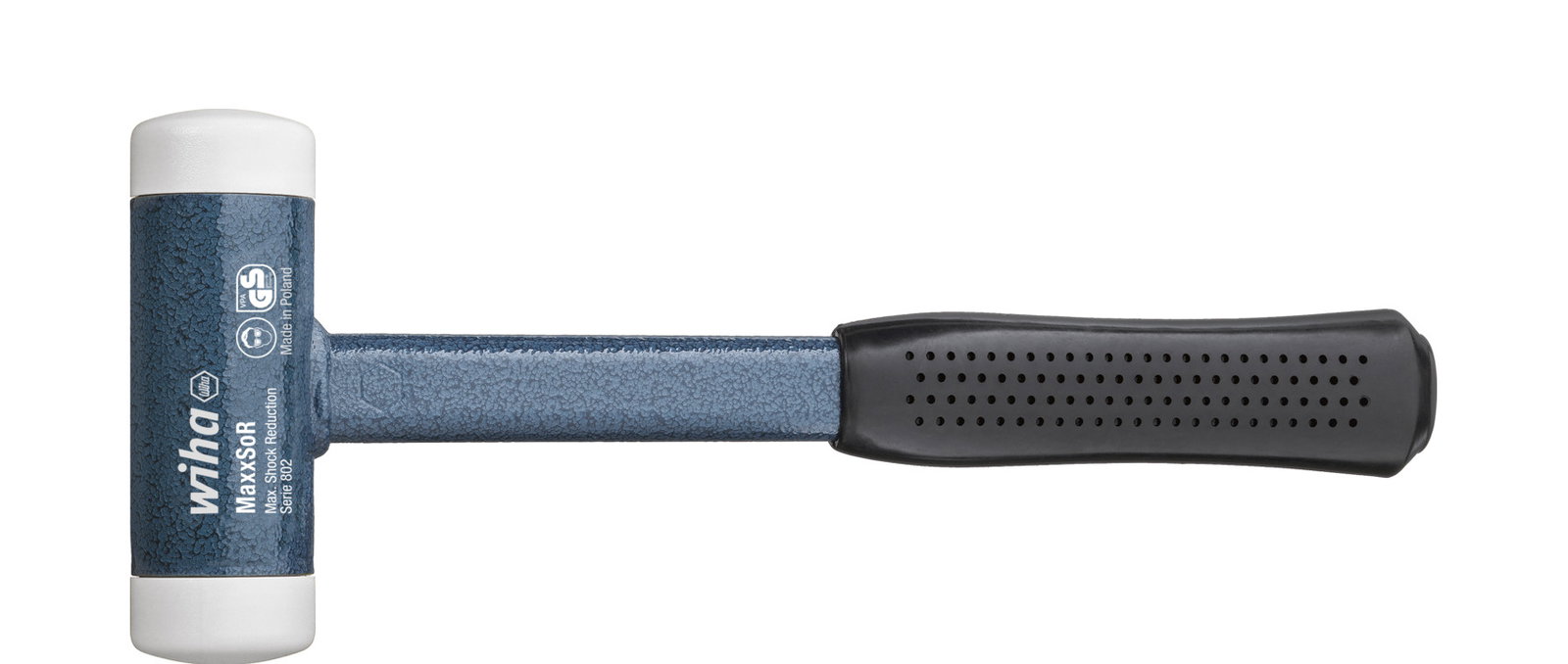 Wiha Soft-faced hammer dead-blow, very hard with steel tube handle, round hammer face 40, 305 mm (39019)
