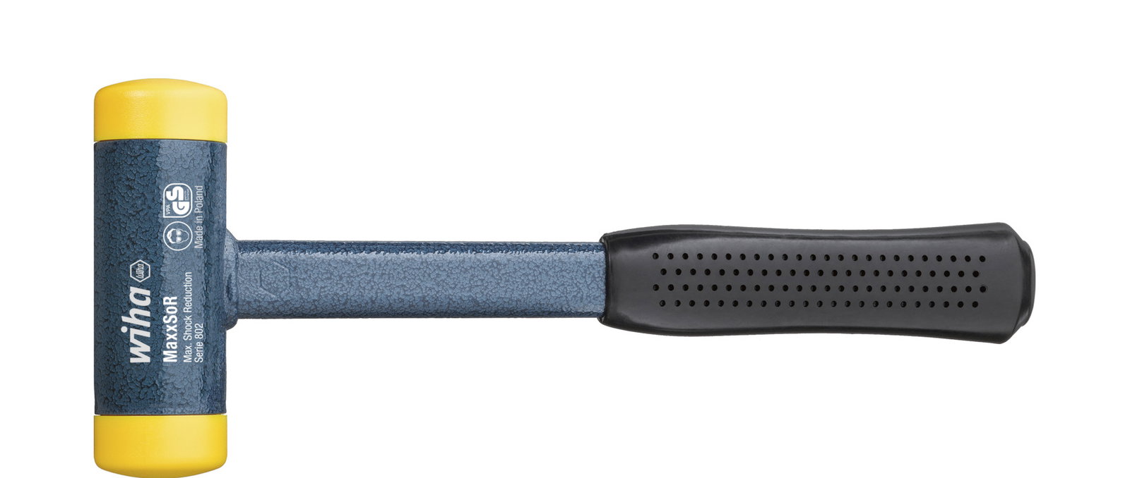 Wiha Soft-faced hammer dead-blow, medium hard with steel tube handle, round hammer face 40, 305 mm (02125)