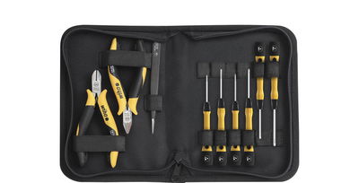 Wiha Tool set ESD Pliers, screwdriver, tweezers, 10-pcs. incl. tool pouch (43994)