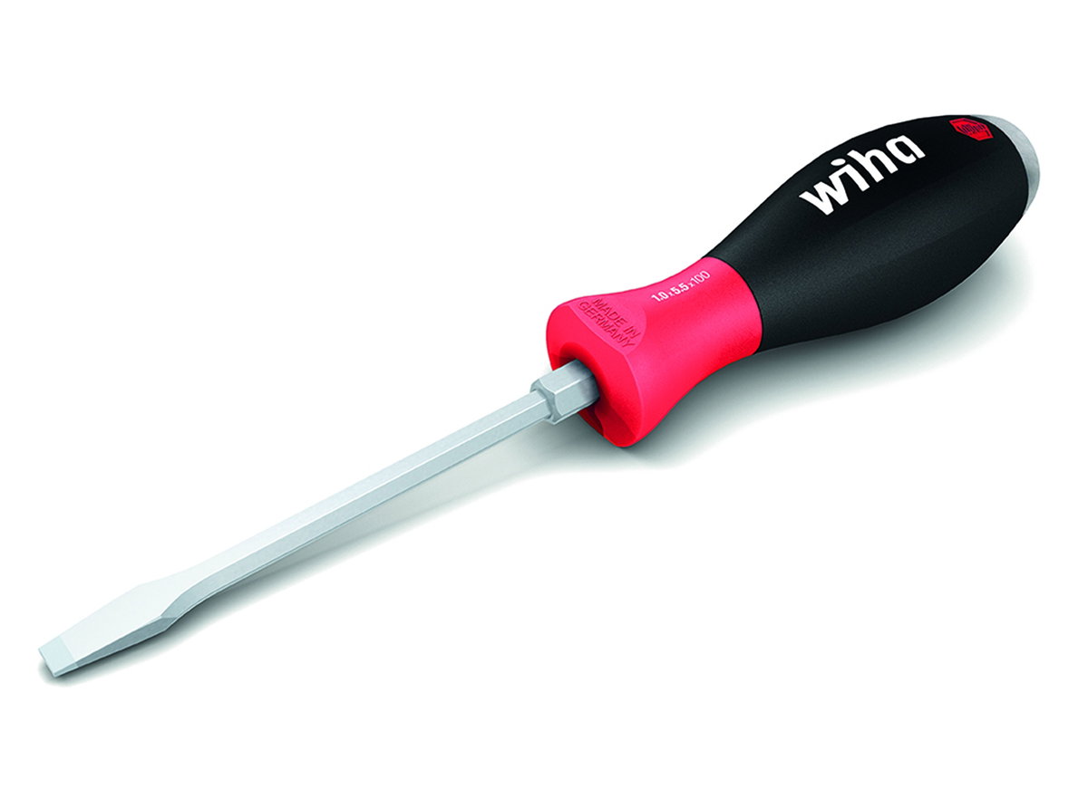 Wiha Screwdriver SoftFinish® Slotted with one-piece hexagonal blade and solid steel cap 10.0 mm x 175 mm (03230) – Image 3 of 7