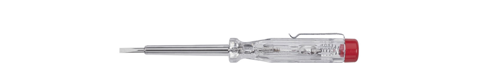 Wiha Voltage tester 220-250 volts Slotted transparent, with push-on clip 3.0 mm (05271)
