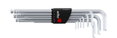 Wiha L-key set in Compact holder Hexagonal ball end, 9-pcs., matt chrome-plated in SB-cardboard packaging (02292)