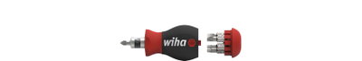Wiha Screwdriver with bit magazine Stubby Mixed with 7 double bits (43613)