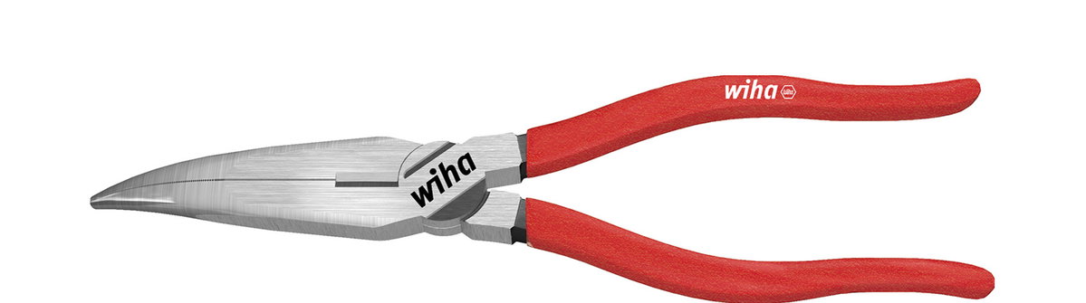 Wiha Classic needle nose pliers with cutting edge curved shape, approx. 40° 160 mm, 6 1/2" (27342)