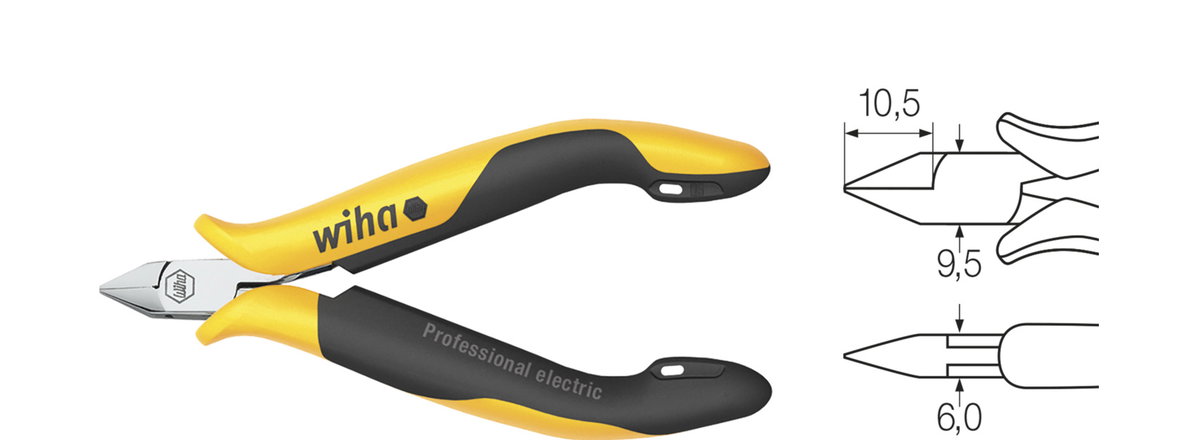 Wiha Professional ESD diagonal cutters 115 mm, 4 1/2" (26808) – Image 2 of 4