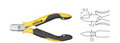 Wiha Professional ESD diagonal cutters wide, semi-rounded head with small bevelled edge 115 mm, 4 1/2" (26832)