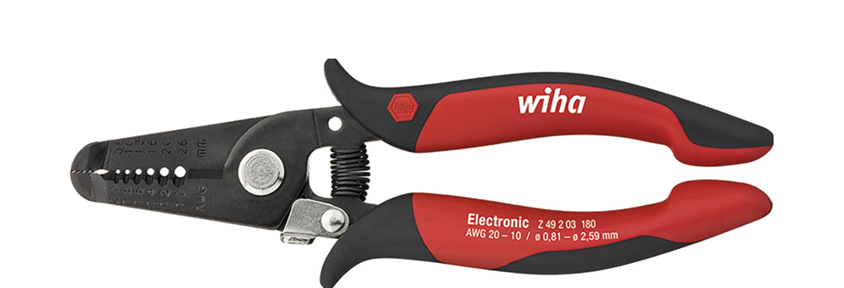 Wiha Electronic stripping pliers Stripping points 0.8-2.6 mm² 165 mm, 6 1/2" (33471)