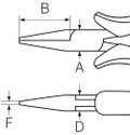 Wiha Professional ESD needle nose pliers straight 120 mm, 4 3/4" (10348)