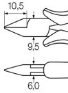 Wiha Professional ESD diagonal cutters narrow, pointed head without bevelled edge 115 mm, 4 1/2" (33521)
