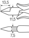 Wiha Professional ESD diagonal cutters wide, pointed head with bevelled edge 115 mm, 4 1/2" (26816)