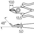 Wiha Oblique end cutting nippers Electronic wide, pointed head without bevelled edge 130 mm, 5 1/8" (26833)