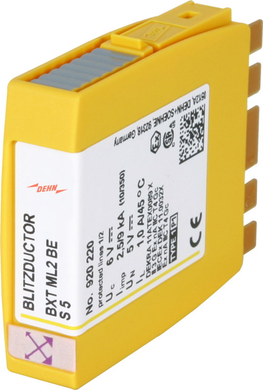 Kombiableiter-Modul fuer 2 Einzeladern BLITZDUCTOR XT mit LifeCheck