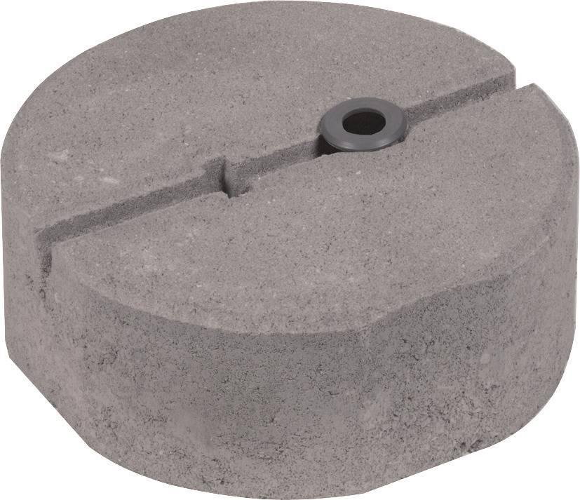 Betonsockel C45/55 8,5kg m.Gewindeadapter M16 D 240mm H 90mm-SET-