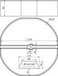Betonsockel B55 17kg D 337mm m. Griffmulde