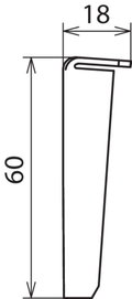 Keil 60x24x1,5mm  NIRO zu Betonsockel