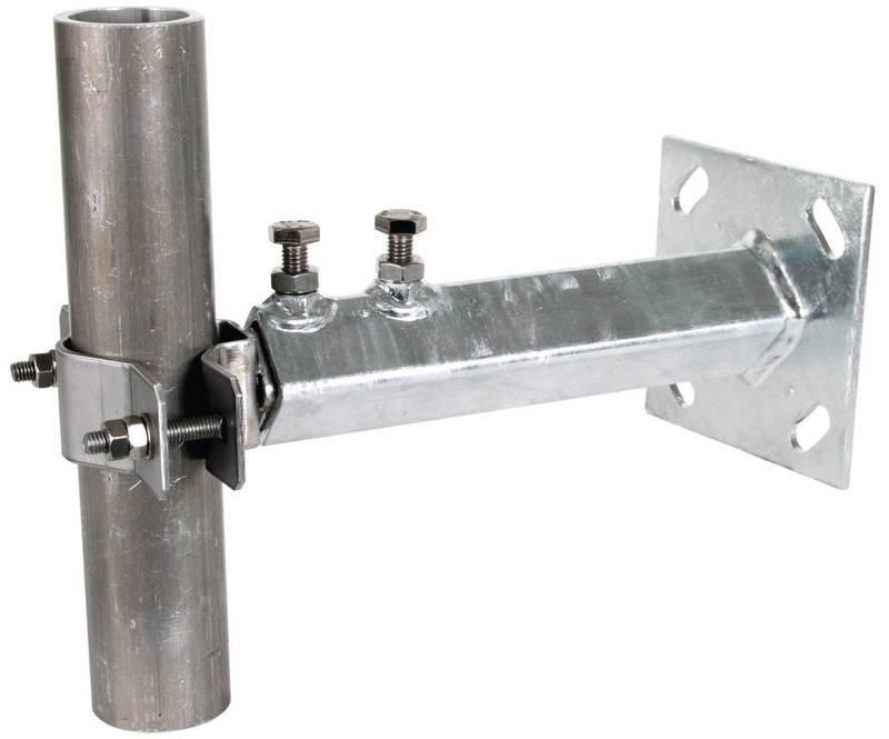 Wandbefestigung  St/tZn-NIRO fuer Rohre D 40-50mm Wandabstand variabel 230-400mm