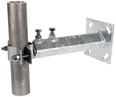 Wandbefestigung  St/tZn-NIRO fuer Rohre D 40-50mm Wandabstand variabel 230-400mm