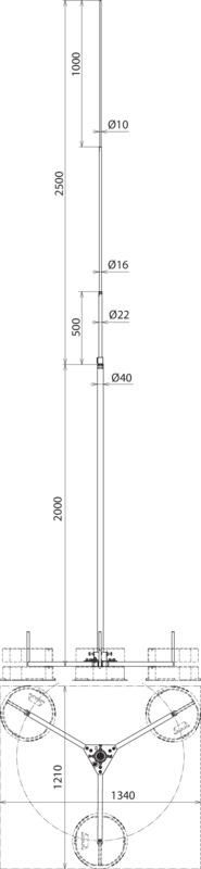 Fangstange D 40/22/16/10mm Al L 4500mm klappbaren Dreibeinstativ St/tZn -SET- – Bild 2 von 2