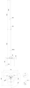 Fangstange D 40/16/10mm Al L 3000mm m. klappbaren Dreibeinstativ St/tZn -SET-